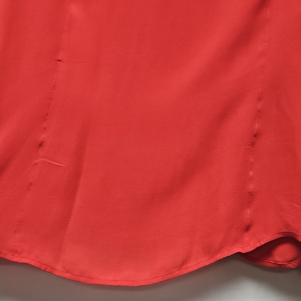 VINTAGE Saville for Nordstrom Red 100% Silk Button-Down Blouse - Size 18 - Picture 11 of 11